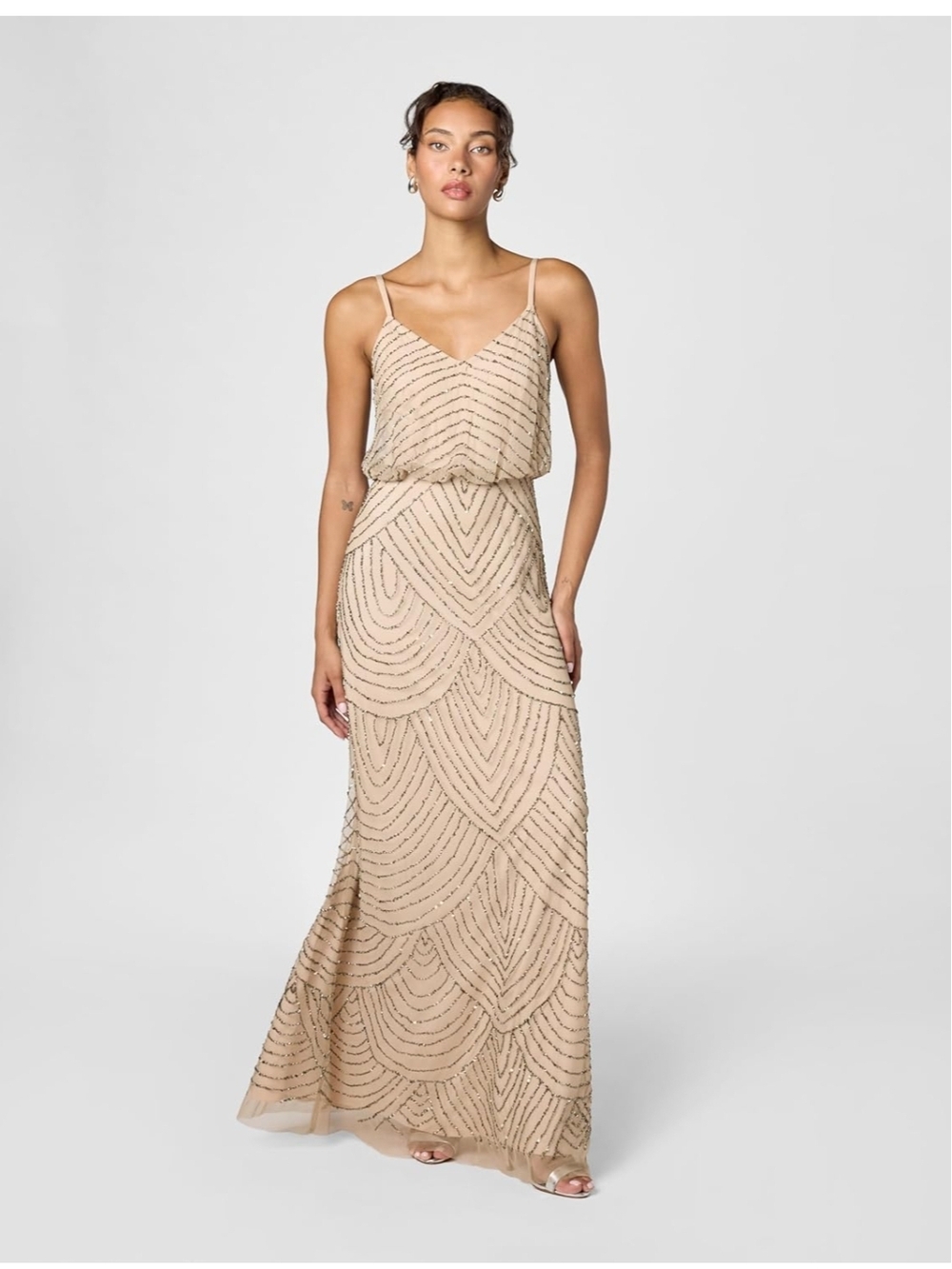 Adrianna Papell Women's Long Blouson Dress